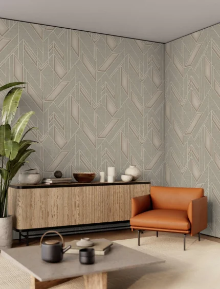 Beige Embossed Wallpaper – Understated Shimmer (24113-4)